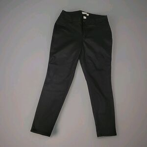 Est 1949 Women’s Jeans Size 16w Shiny  Black Classic Boot Cut Pockets